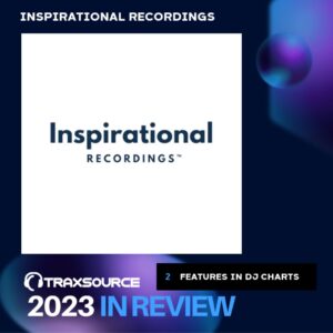 Traxsource 2023 in review and Inspirational Recordings logo.